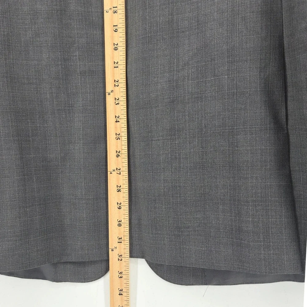 Hickey Freeman‎ Men's Charcoal Glen Plaid Wool Blazer Suit Jacket 48L